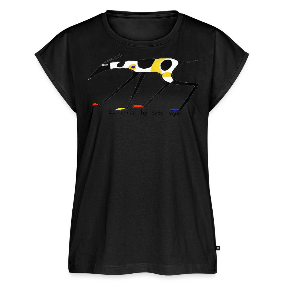 T-shirt court oversize Femme - noir