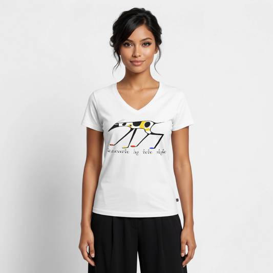 T-shirt bio col V Stanley & Stella Femme - blanc