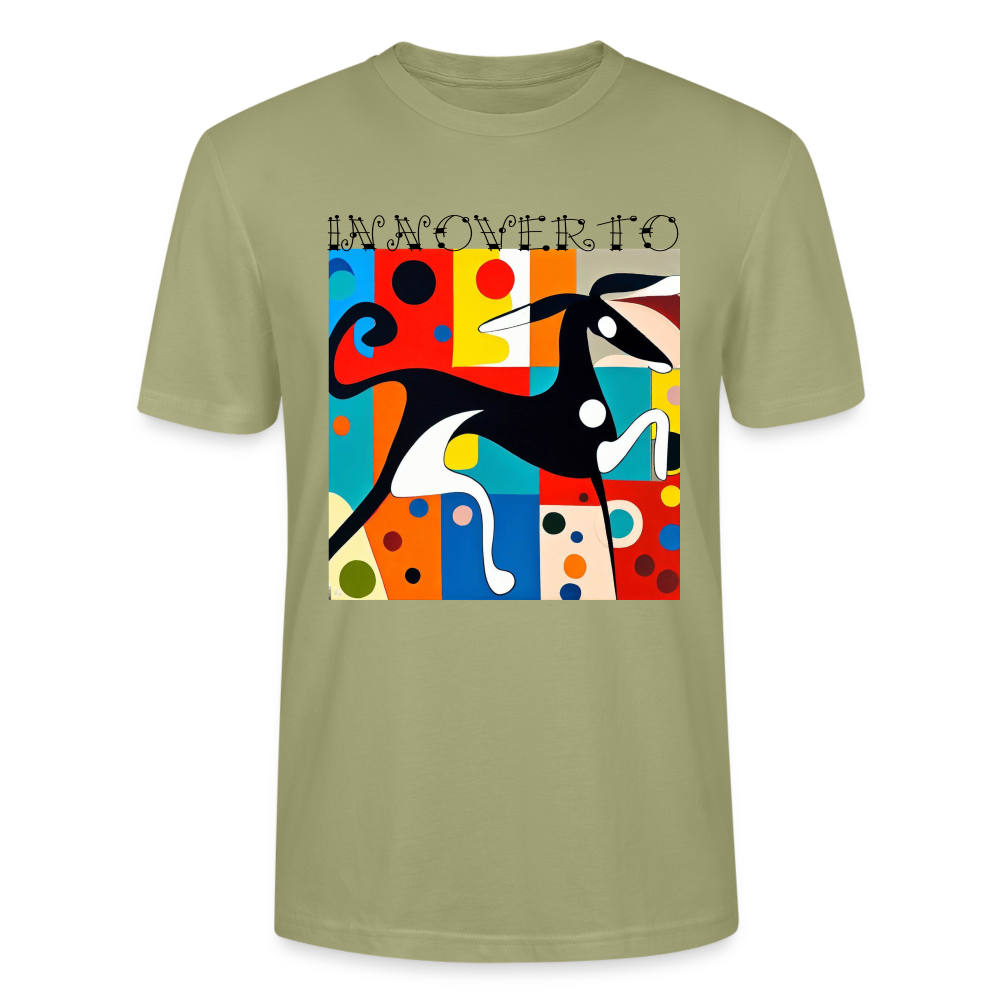 T-shirt bio Homme - vert brouillard - t-shirt homme lévrier innoverto - innoverto.nice - innoverto.dog
