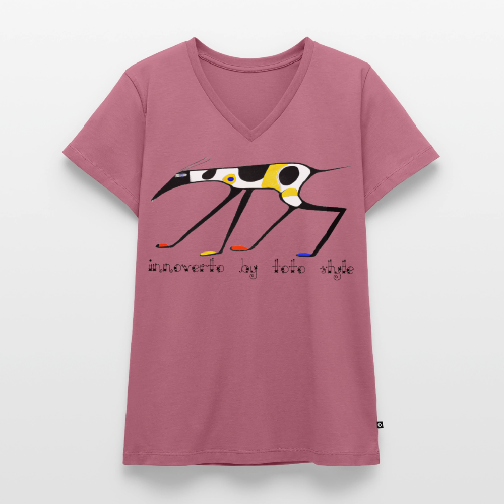 T-shirt bio col V Stanley & Stella Femme - mauve