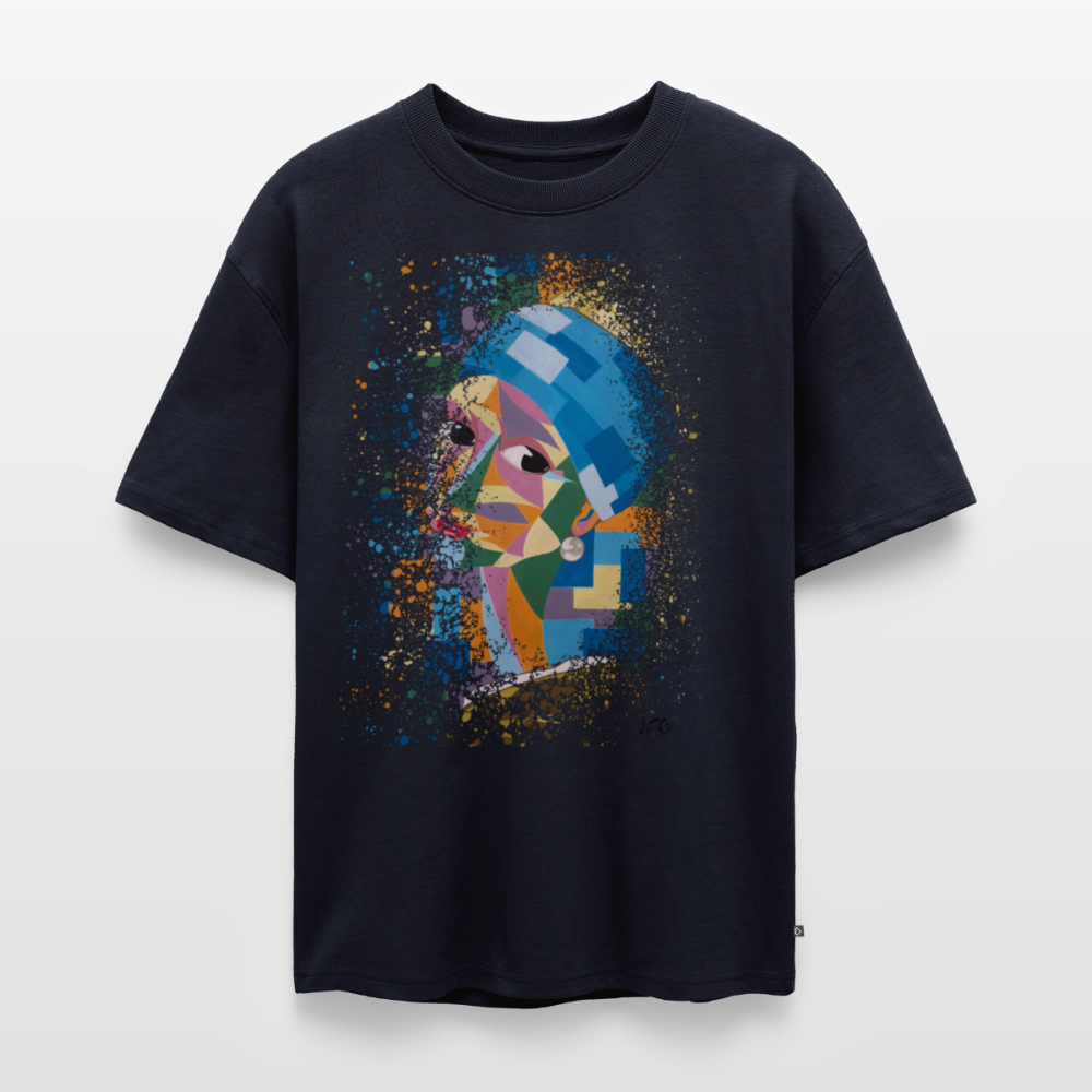 T-shirt Premium bio oversize Unisexe - bleu marine