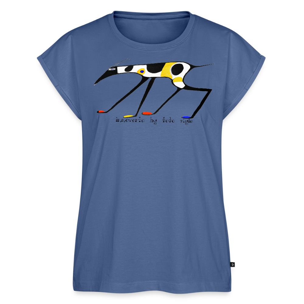 T-shirt court oversize Femme - bleu pigeon