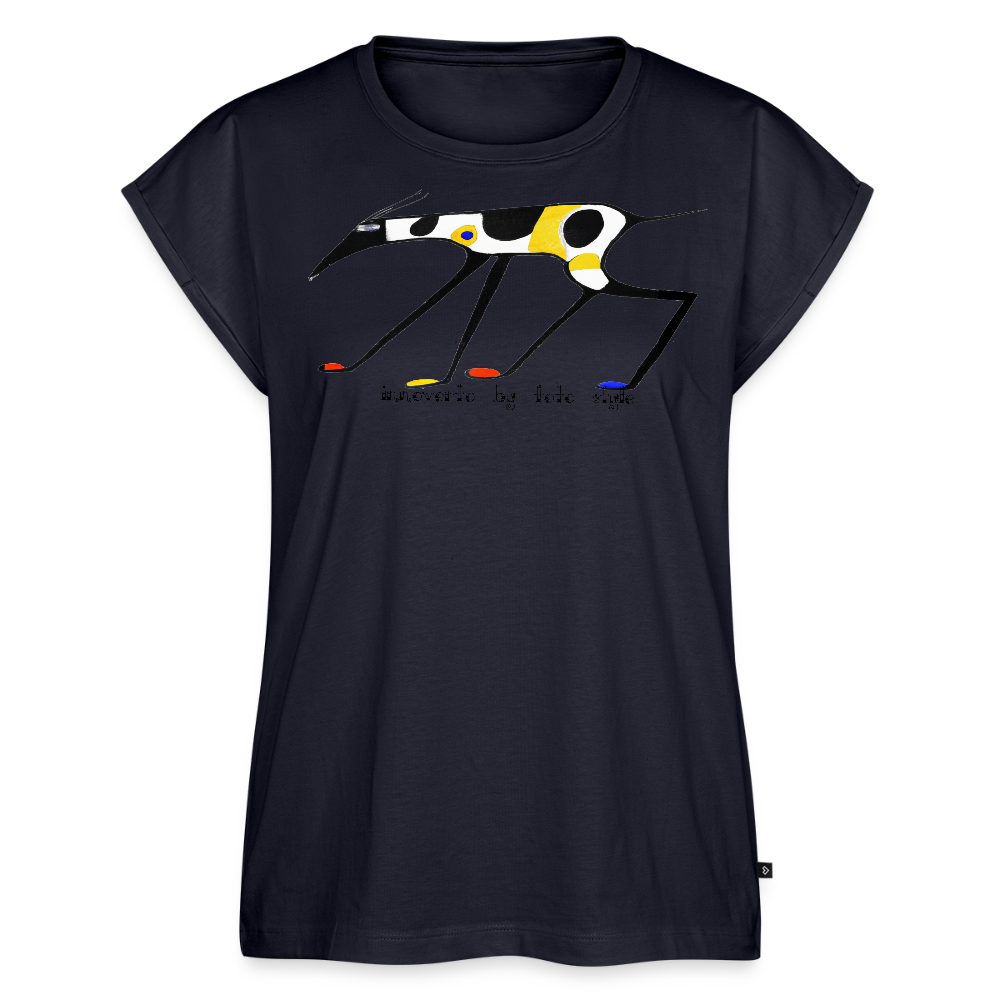 T-shirt court oversize Femme - bleu marine