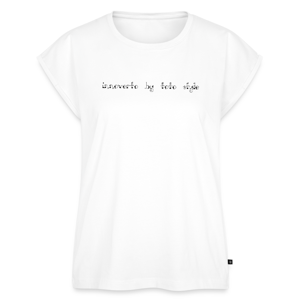 T-shirt à manches retroussées Femme - blanc