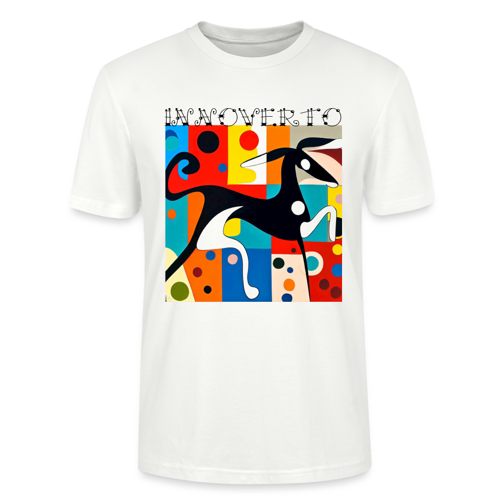 T-shirt bio Homme - blanc - t-shirt homme lévrier innoverto - innoverto.nice - innoverto.dog