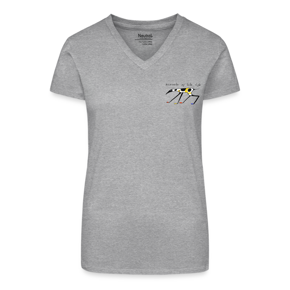 T-shirt bio col V Femme - t-shirt chien innoverto - t-shirt lévrier innoverto.dog
