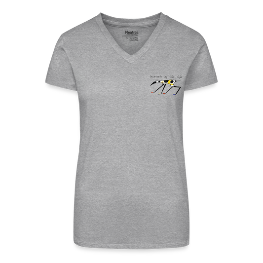 T-shirt bio col V Femme - t-shirt chien innoverto - t-shirt lévrier innoverto.dog