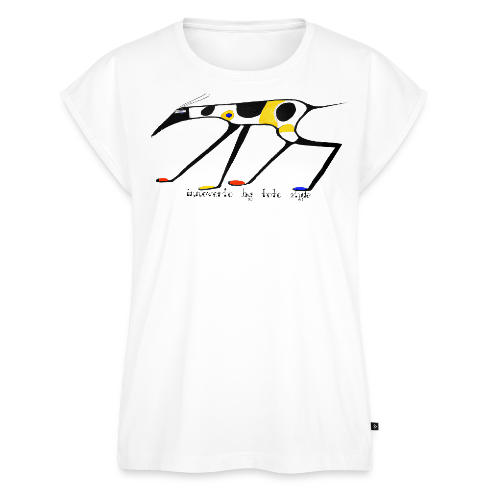T-shirt court oversize Femme - blanc