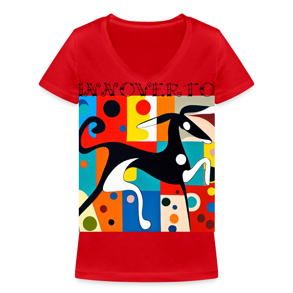 T-shirt bio col V Stanley & Stella Femme - rouge