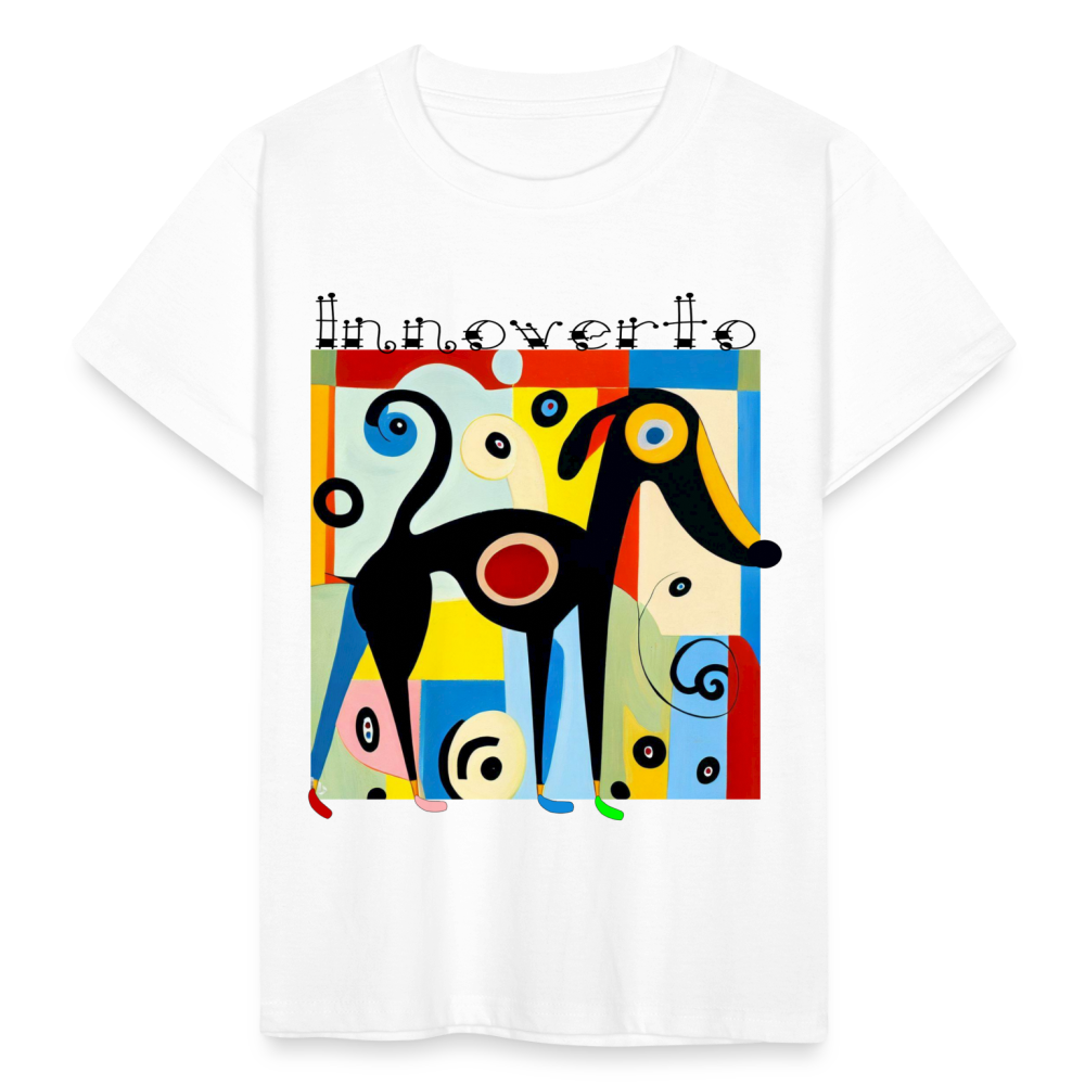 T-shirt Enfant - blanc - t-shirt lévrier - innoverto - innoverto.nice - innoverto.dog