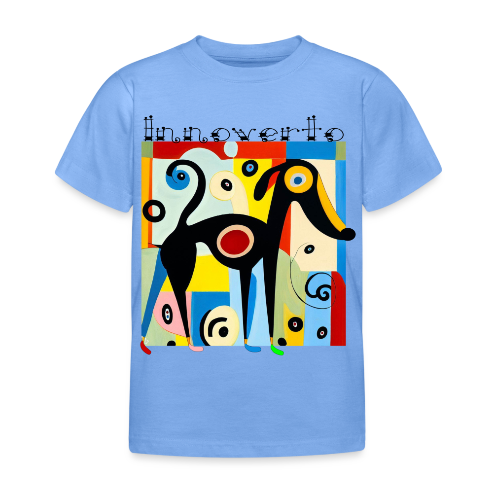 T-shirt Enfant - bleu ciel - t-shirt lévrier - innoverto - innoverto.nice - innoverto.dog