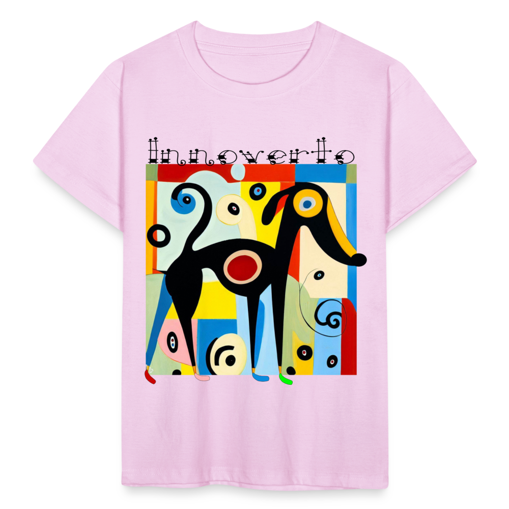 T-shirt Enfant - rose clair - t-shirt lévrier - innoverto - innoverto.nice - innoverto.dog