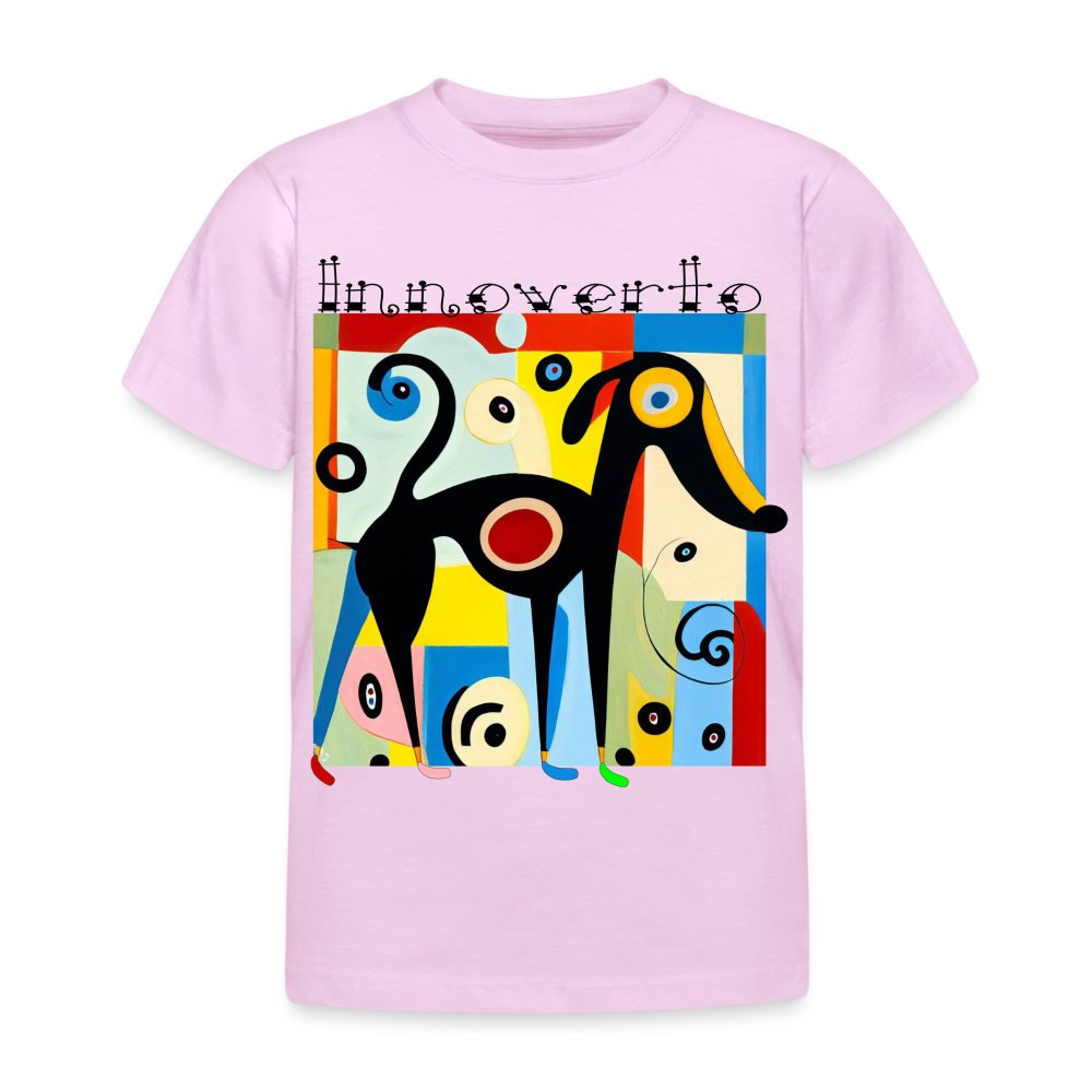 T-shirt Enfant - rose clair - t-shirt lévrier - innoverto - innoverto.nice - innoverto.dog