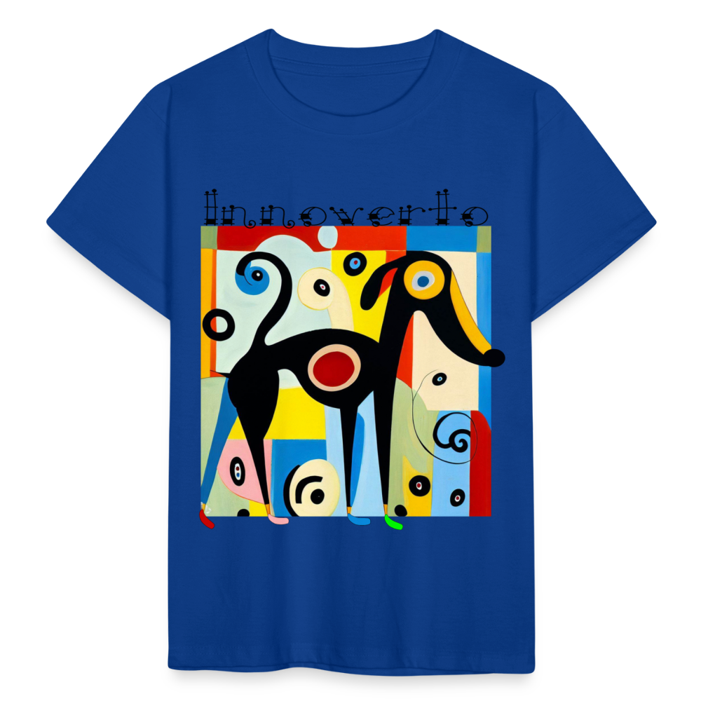 T-shirt Enfant - bleu royal - t-shirt lévrier - innoverto - innoverto.nice - innoverto.dog