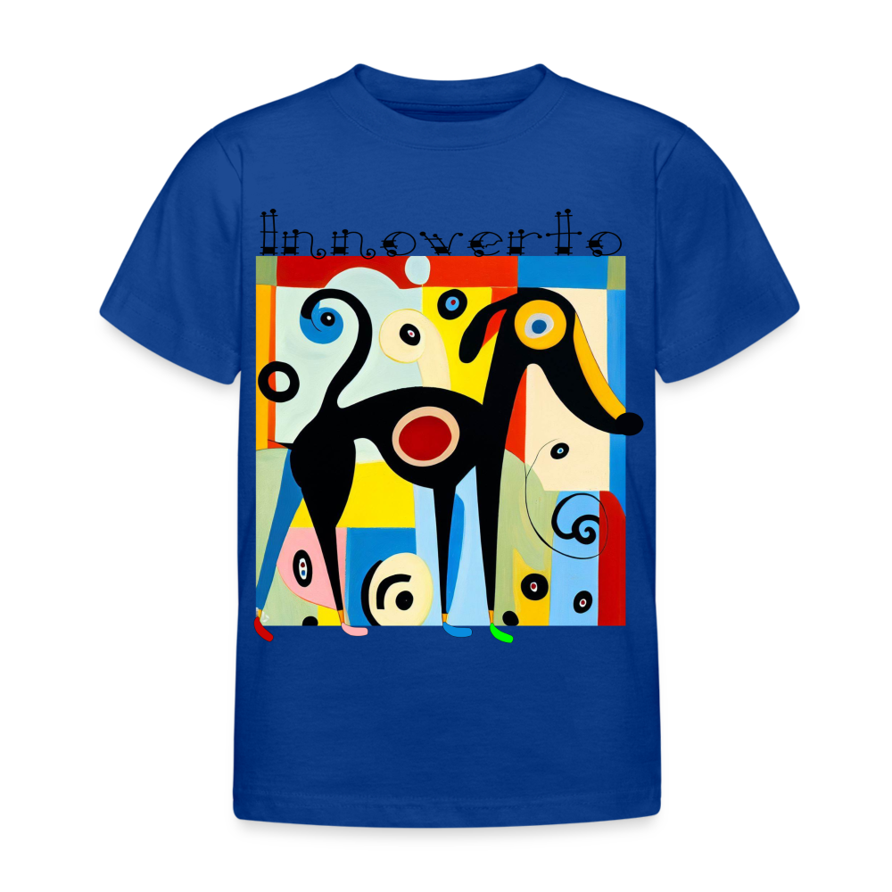 T-shirt Enfant - bleu royal - t-shirt lévrier - innoverto - innoverto.nice - innoverto.dog