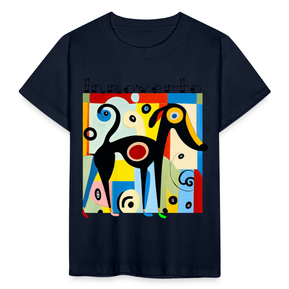 T-shirt Enfant - marine - t-shirt lévrier - innoverto - innoverto.nice - innoverto.dog