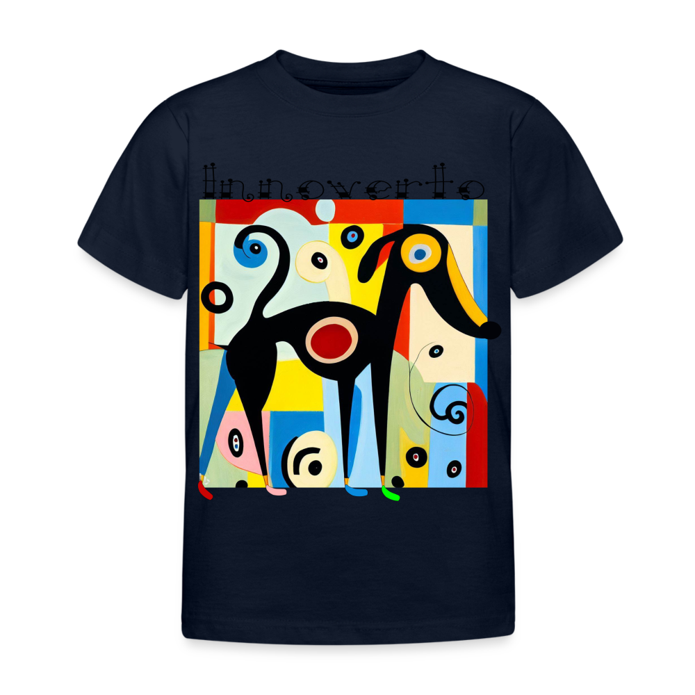 T-shirt Enfant - marine - t-shirt lévrier - innoverto - innoverto.nice - innoverto.dog