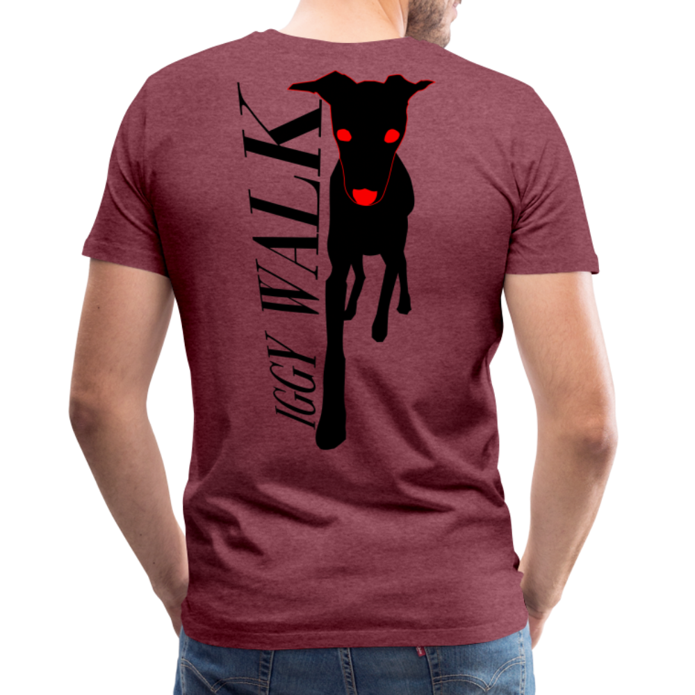 T-shirt Iggy walk - rouge bordeaux chiné