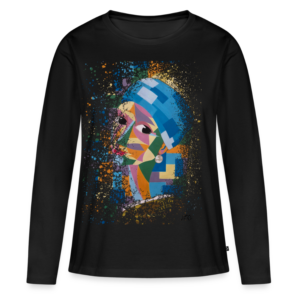 T-shirt manches longues Premium Femme - noir