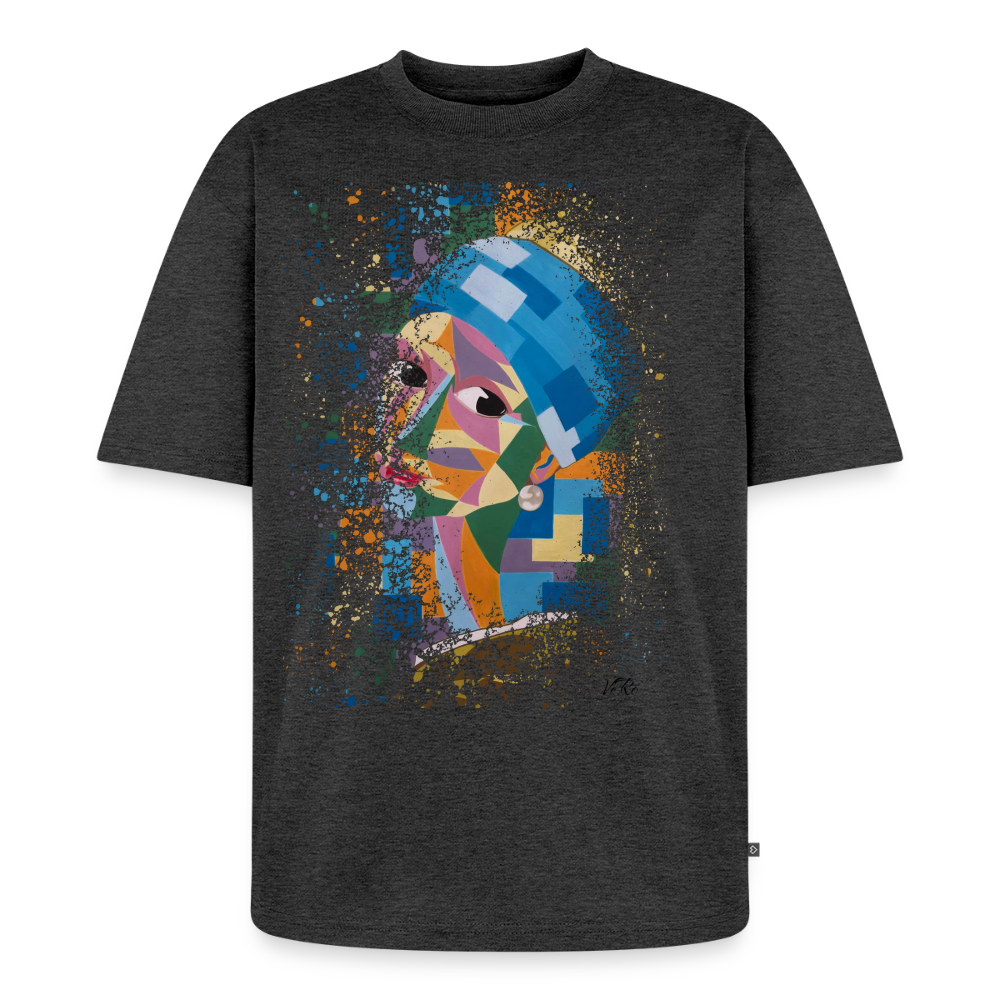 T-shirt Premium bio oversize Unisexe - anthracite chiné