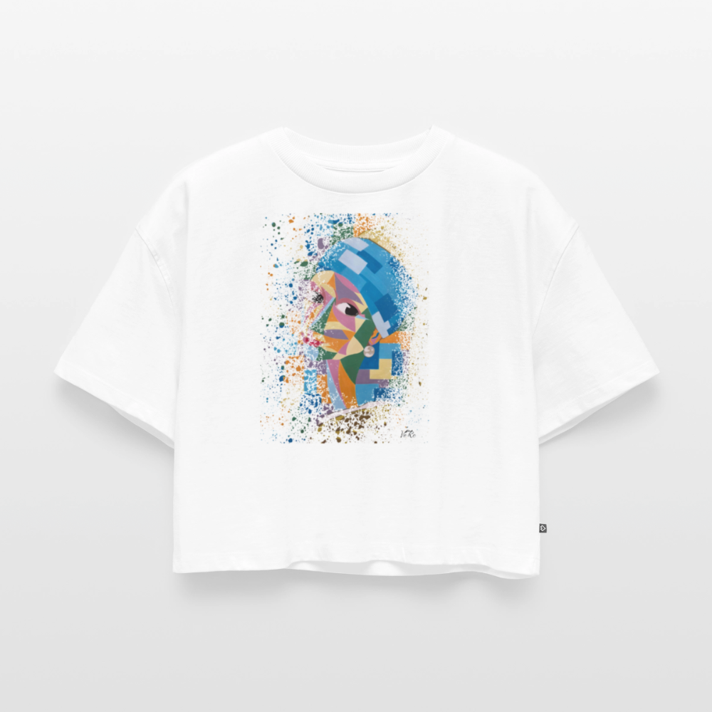 Jeune fille à la perle - VeRo  - Crop top Oversize - blanc