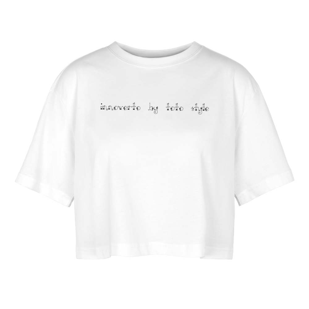 T-shirt court oversize Femme - blanc - t-shirt femme lévrier innoverto - innoverto.nice - innoverto.dog
