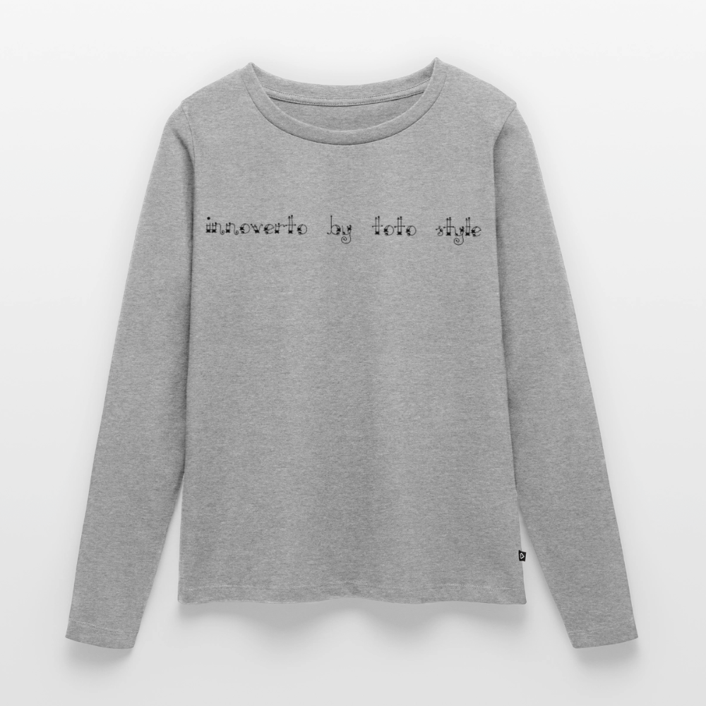 T-shirt manches longues Premium Femme - gris chiné