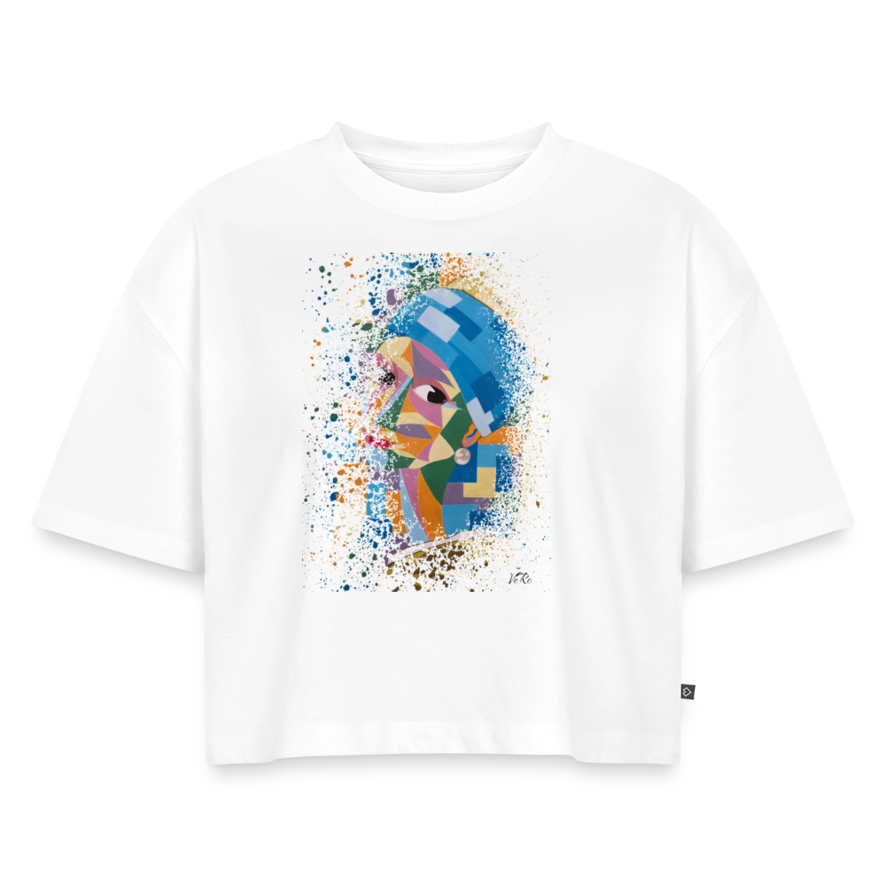 Jeune fille à la perle - VeRo  - Crop top Oversize - blanc