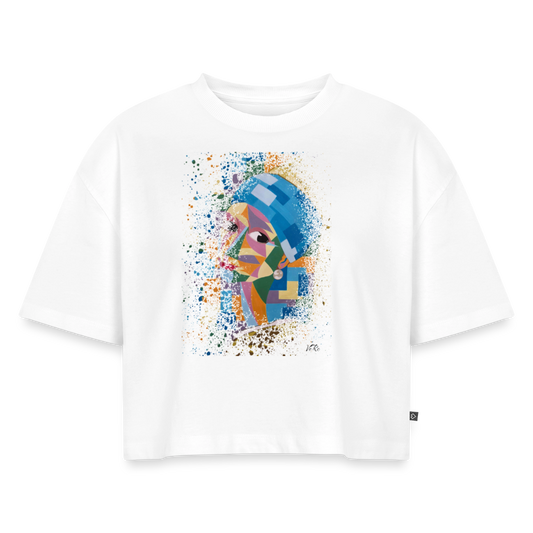 Jeune fille à la perle - VeRo  - Crop top Oversize - blanc