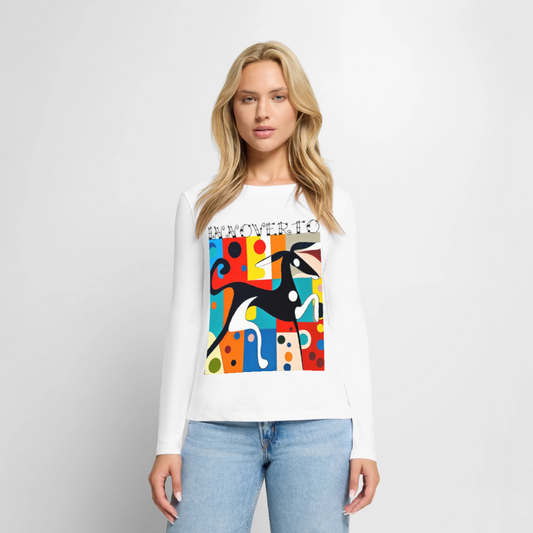 T-shirt manches longues Premium Femme - blanc