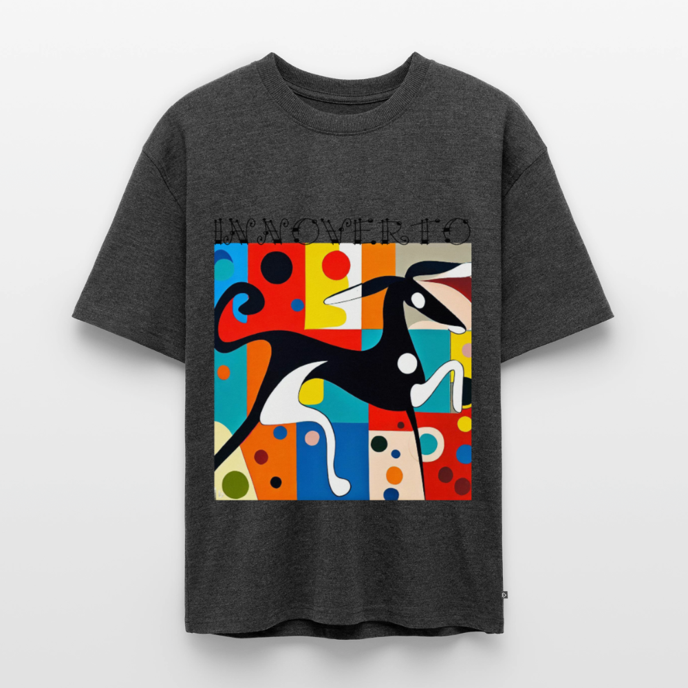 T-shirt Premium bio oversize Unisexe - anthracite chiné