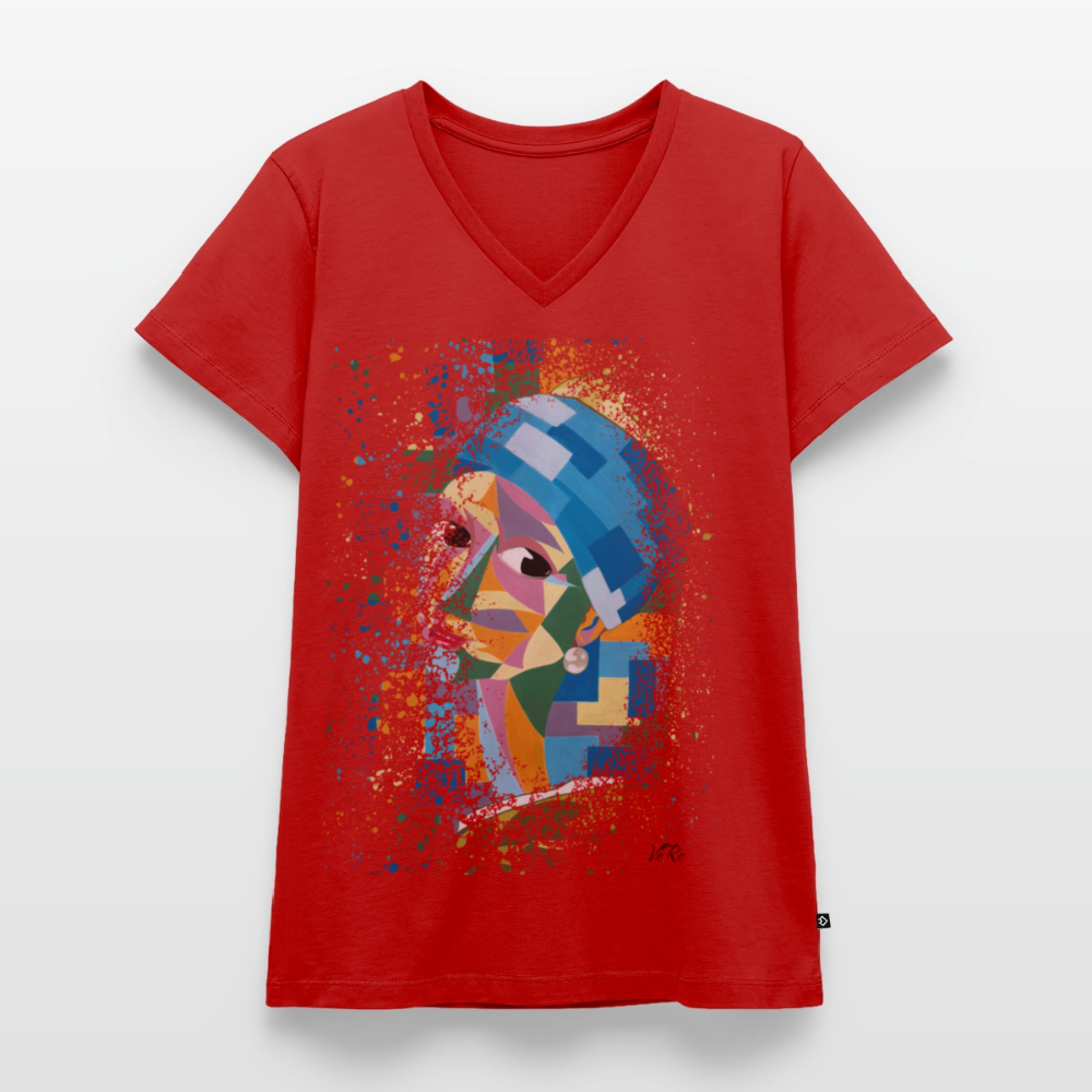 T-shirt bio col V Stanley & Stella Femme - bleu pigeon