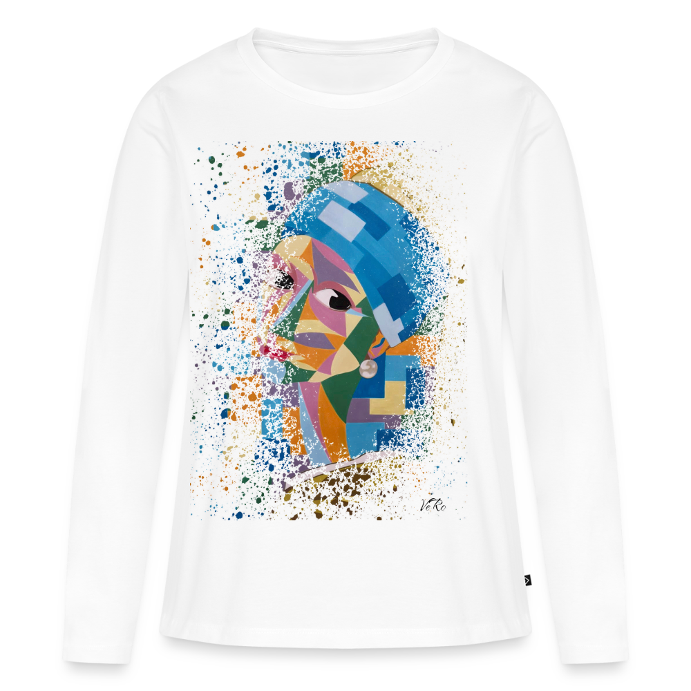 T-shirt manches longues Premium Femme - blanc