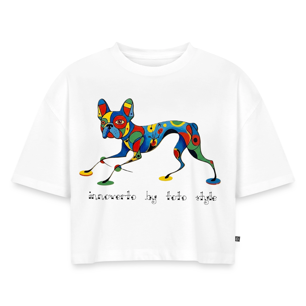 Crop top Premium bio Oversize Femme - blanc