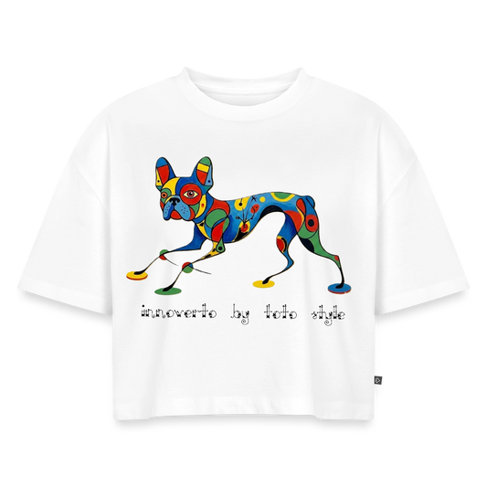 Crop top Premium bio Oversize Femme - blanc