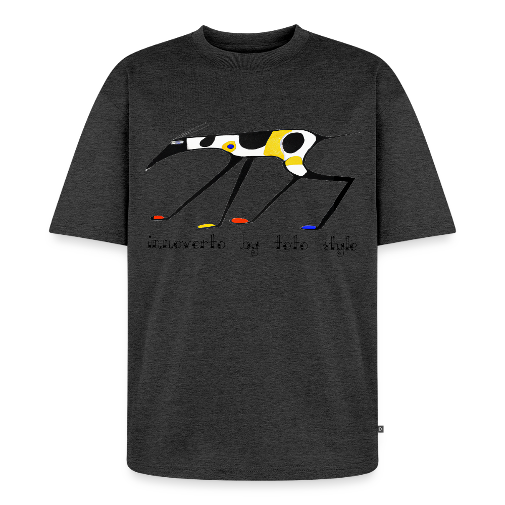 T-shirt Premium bio oversize Unisexe - anthracite chiné