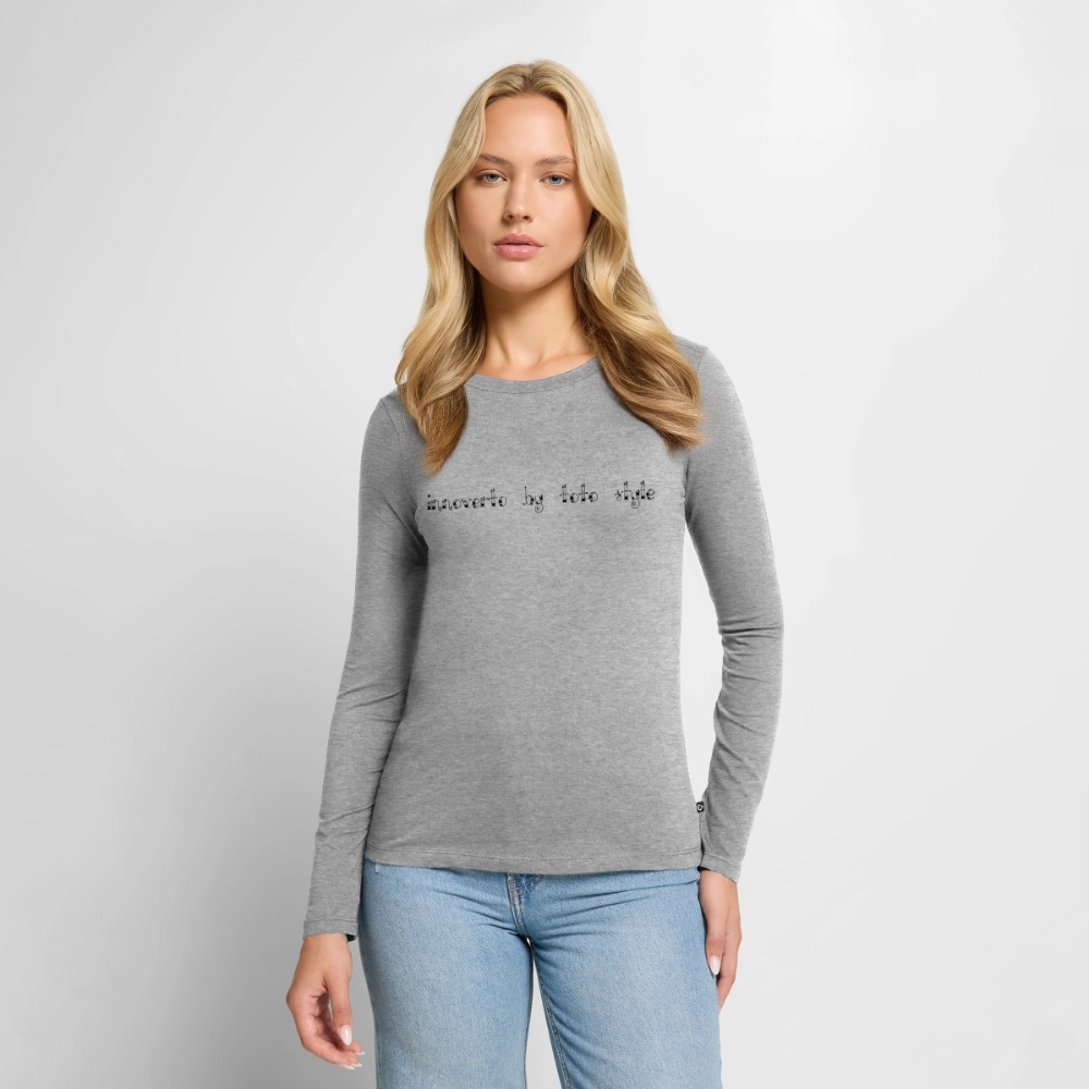 T-shirt manches longues Premium Femme - gris chiné
