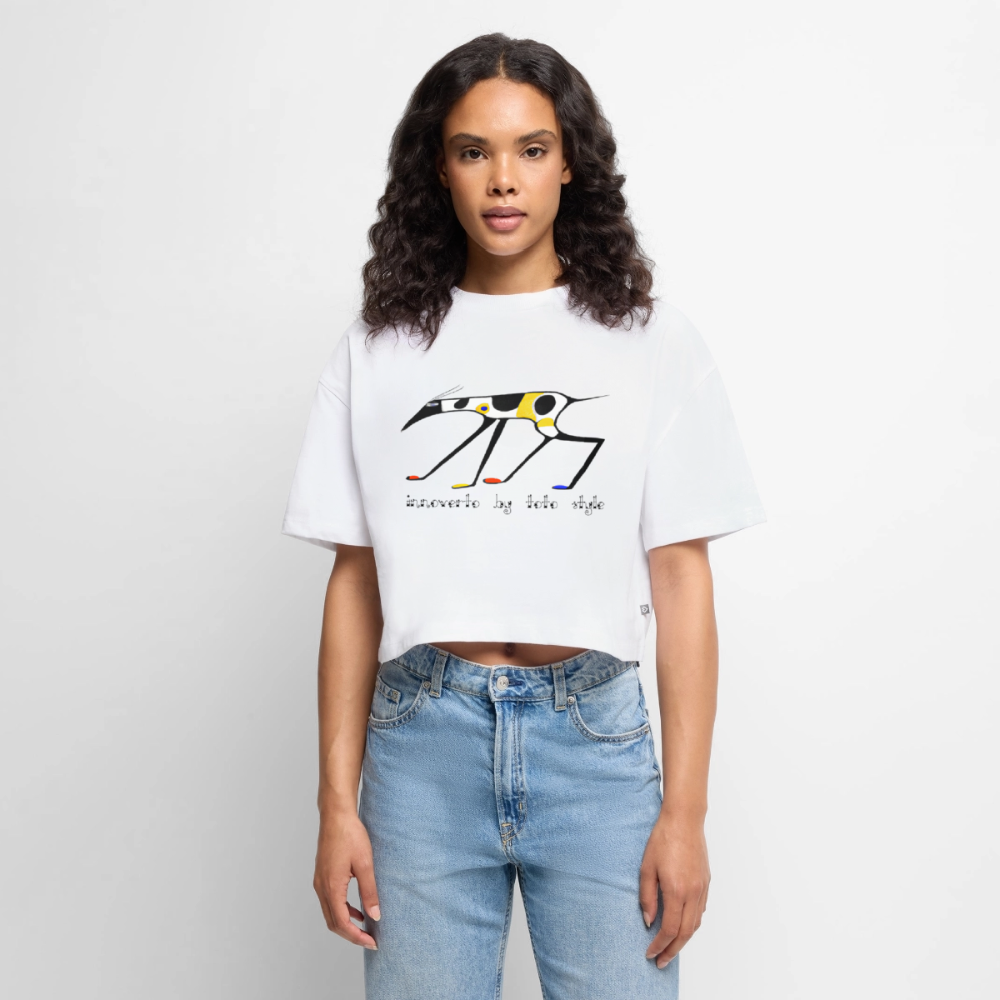 Crop top Premium bio Oversize Femme - blanc