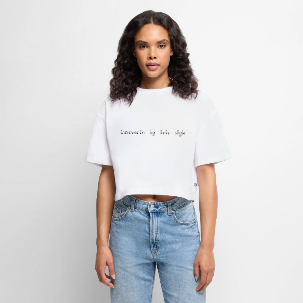 Crop top Premium bio Oversize Femme - blanc
