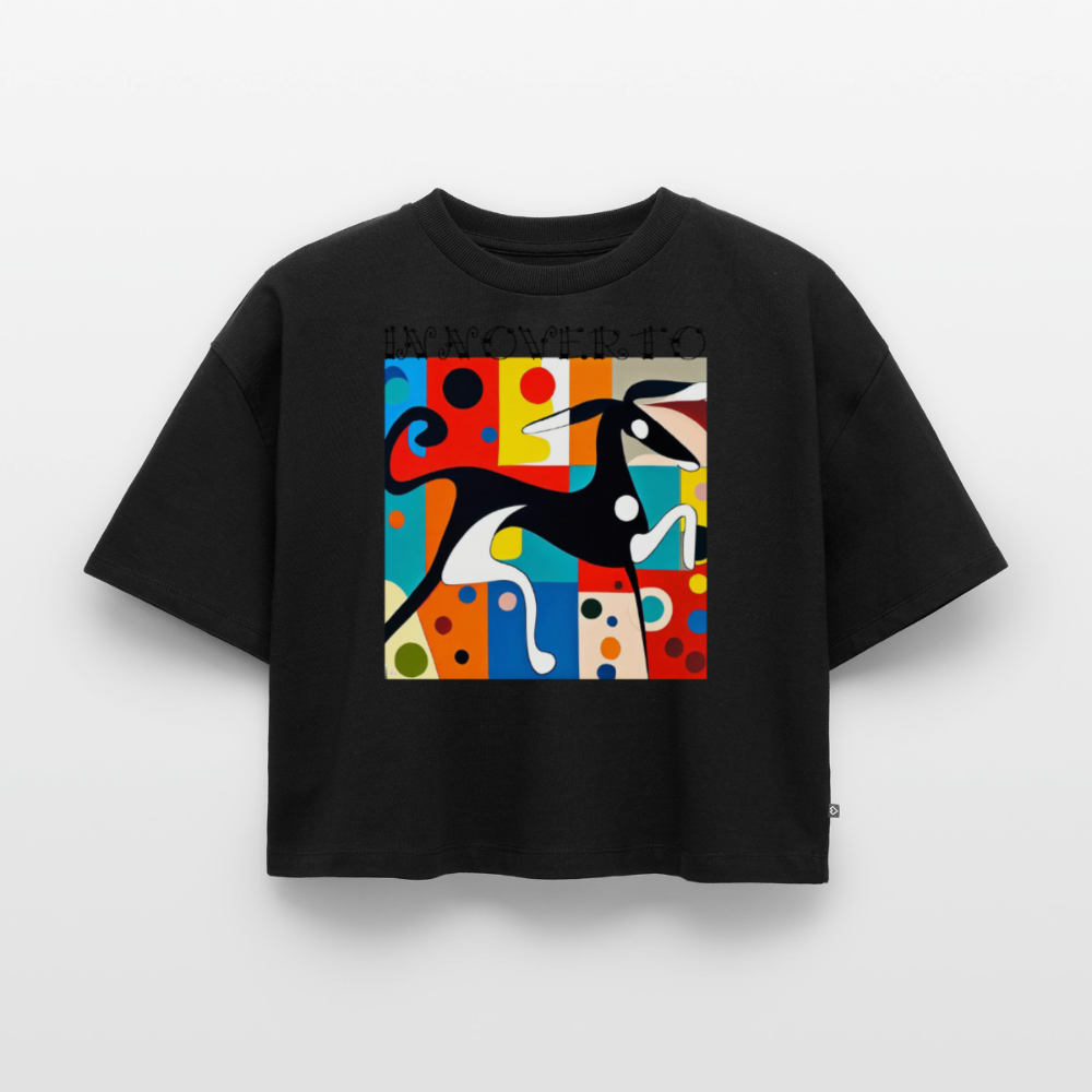 Lévrier graphique - Crop top Oversize - noir