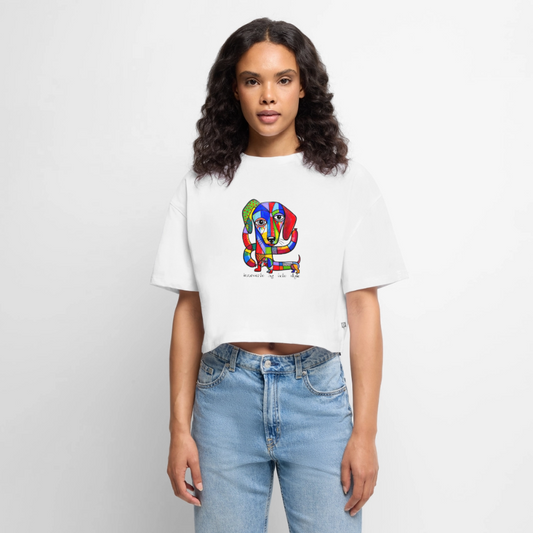Teckel by Teckel - Crop top Oversize - blanc
