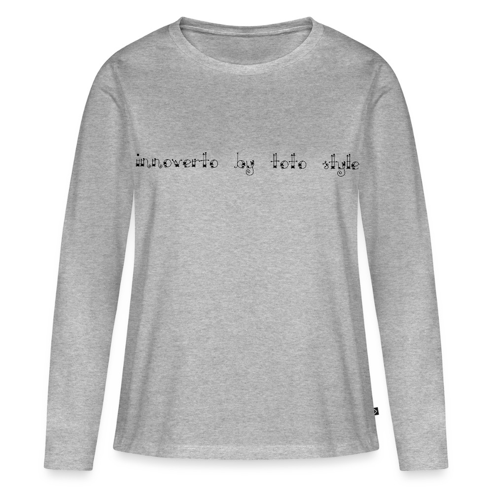 T-shirt manches longues Premium Femme - gris chiné