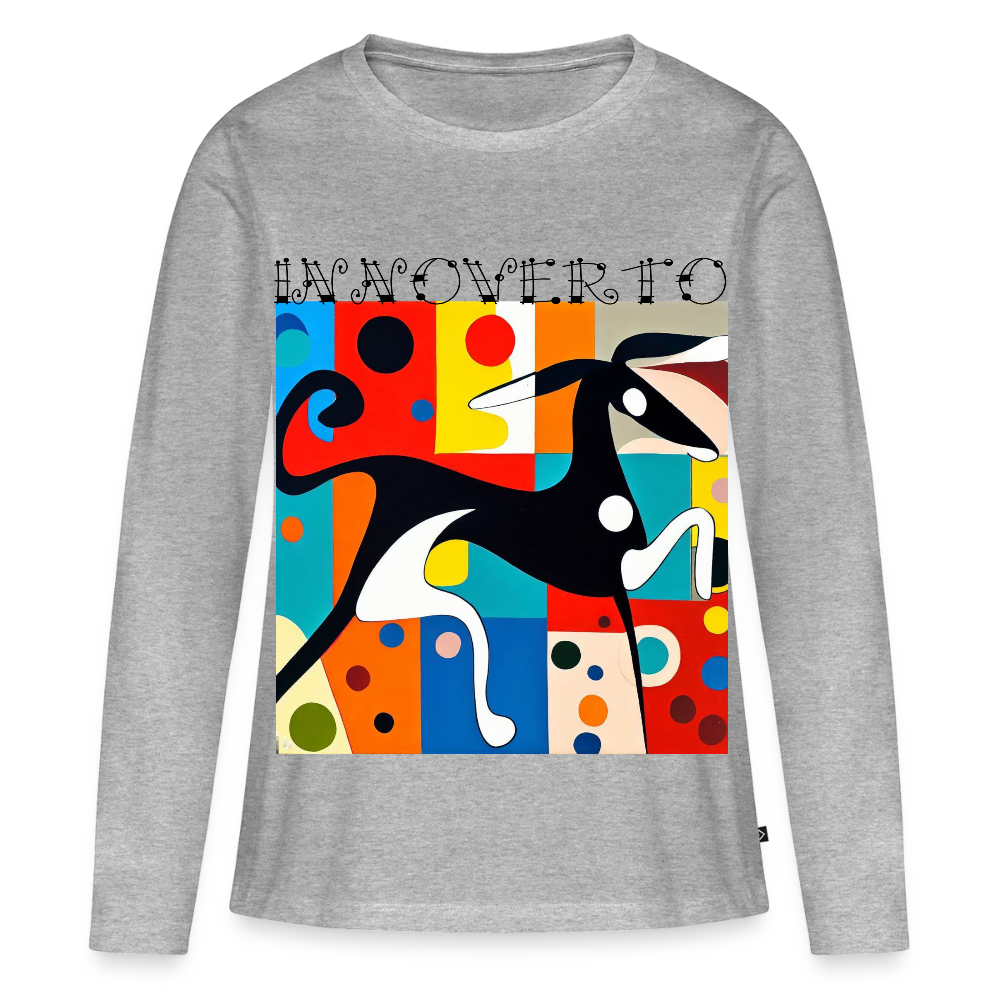 T-shirt manches longues Premium Femme - gris chiné