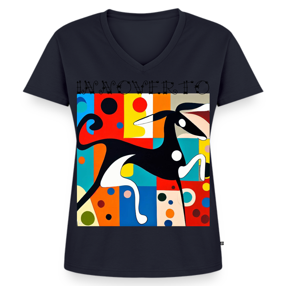T-shirt bio col V Stanley & Stella Femme - bleu marine
