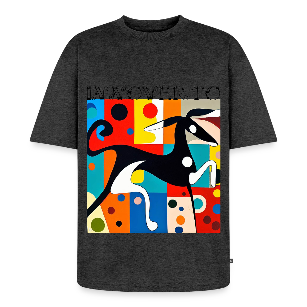 T-shirt Premium bio oversize Unisexe - anthracite chiné