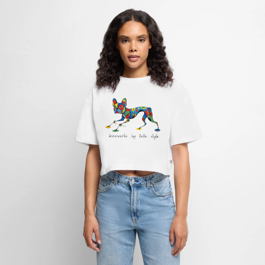Crop top Premium bio Oversize Femme - blanc