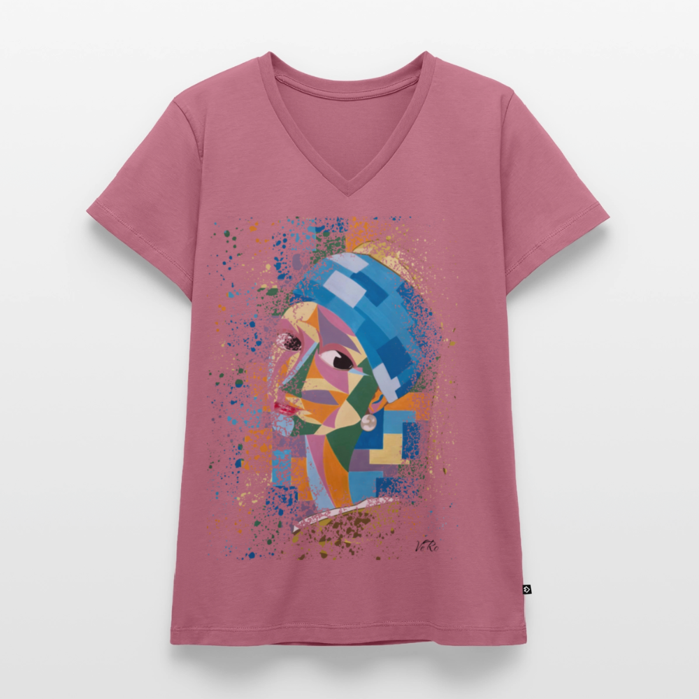 T-shirt bio col V Stanley & Stella Femme - mauve