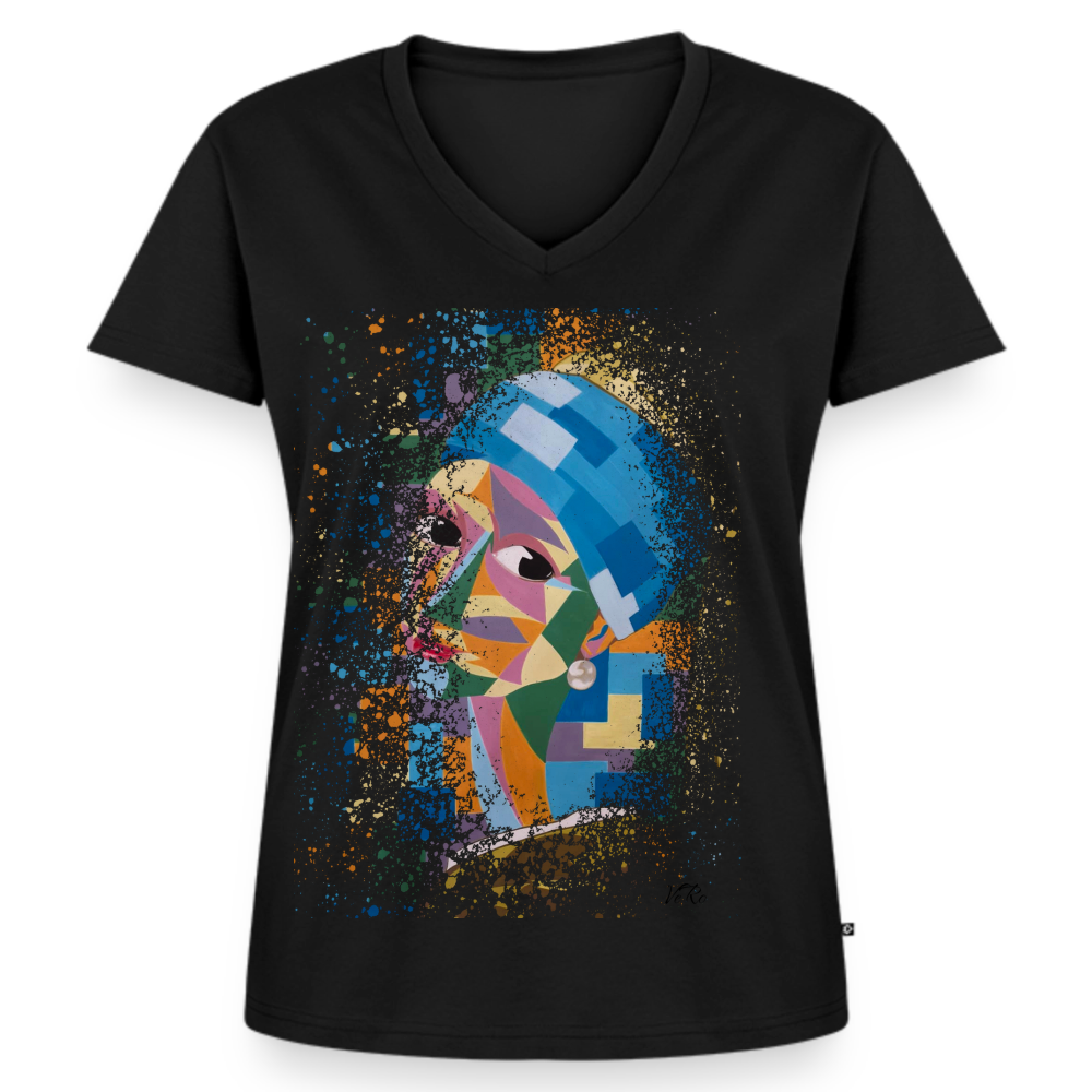 T-shirt bio col V Stanley & Stella Femme - noir