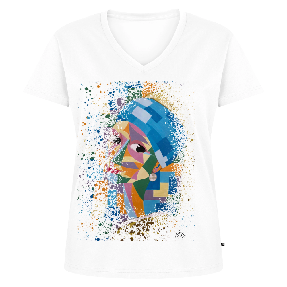 T-shirt bio col V Stanley & Stella Femme - blanc