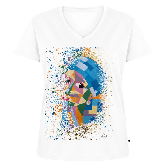 T-shirt bio col V Stanley & Stella Femme - blanc